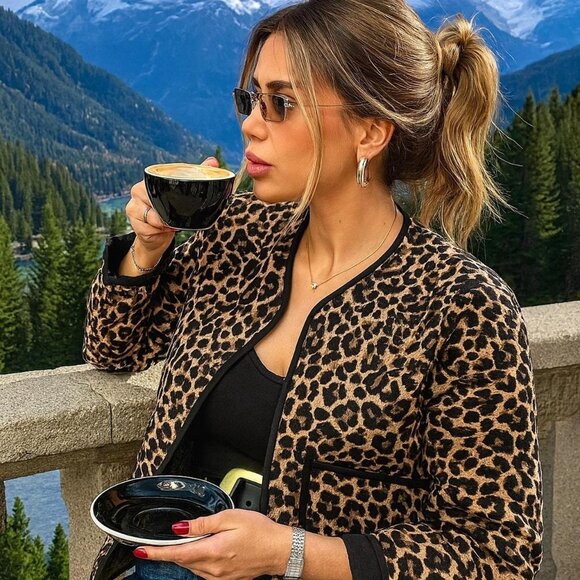 ZARA Leopard Print Jacket NWT - Picture 3 of 16